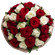 bouquet of red and white roses. Belarus