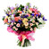 bouquet of roses, lisianthuses and alstroemerias. Belarus