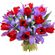 bouquet of tulips and irises. Belarus